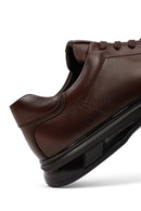Erkek Kahverengi Bağcıklı Deri Casual Sneaker | Derimod