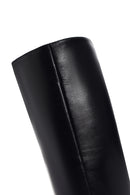 Women's Black Thin Heeled Leather Boots | Derimod