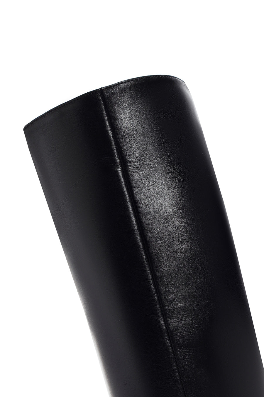 Women's Black Thin Heeled Leather Boots
