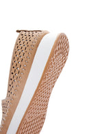 Women's Beige Leather Comfort Loafer | Derimod