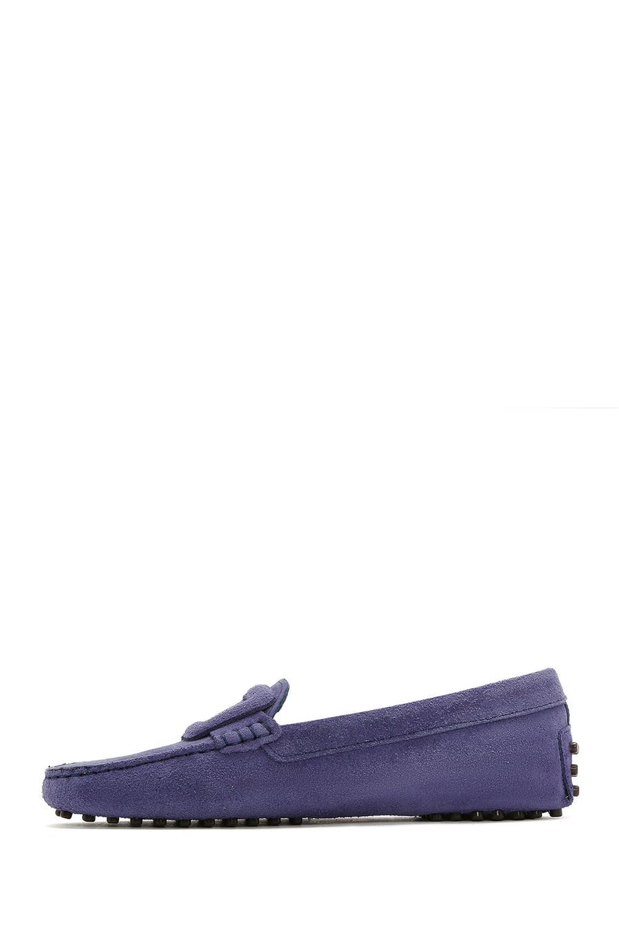 Women's Navy Blue Suede Leather Loafer