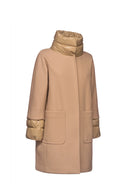 Geox Women's Brown W Diamante Long Coat | Derimod