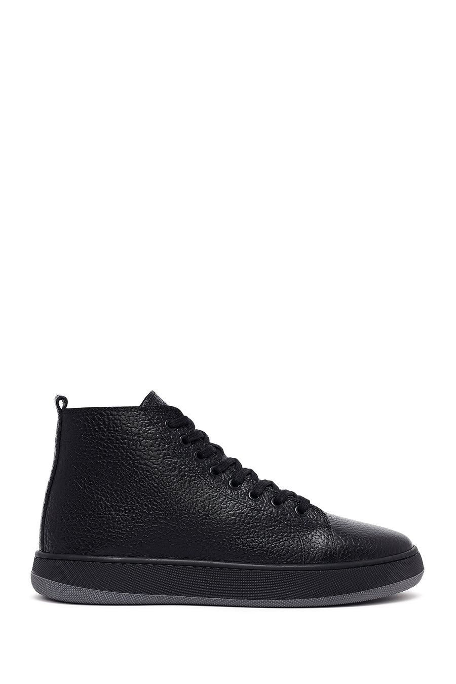Men's Black Lace-Up Zipper Leather Sports Boots 25WFD6609FT | Derimod
