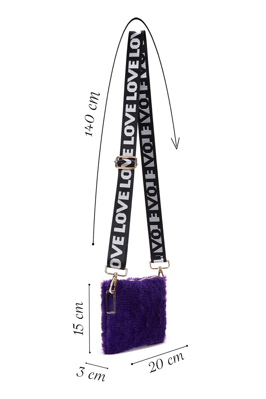 Women's Purple Plush Portfolio Bag