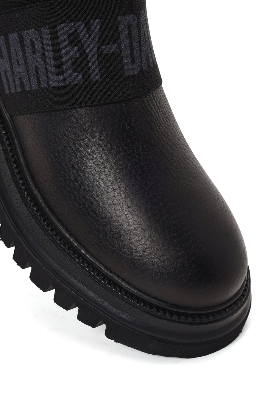 Harley Davidson Woman Gray Nefud Thick-Sole Leather Chelsea Boots