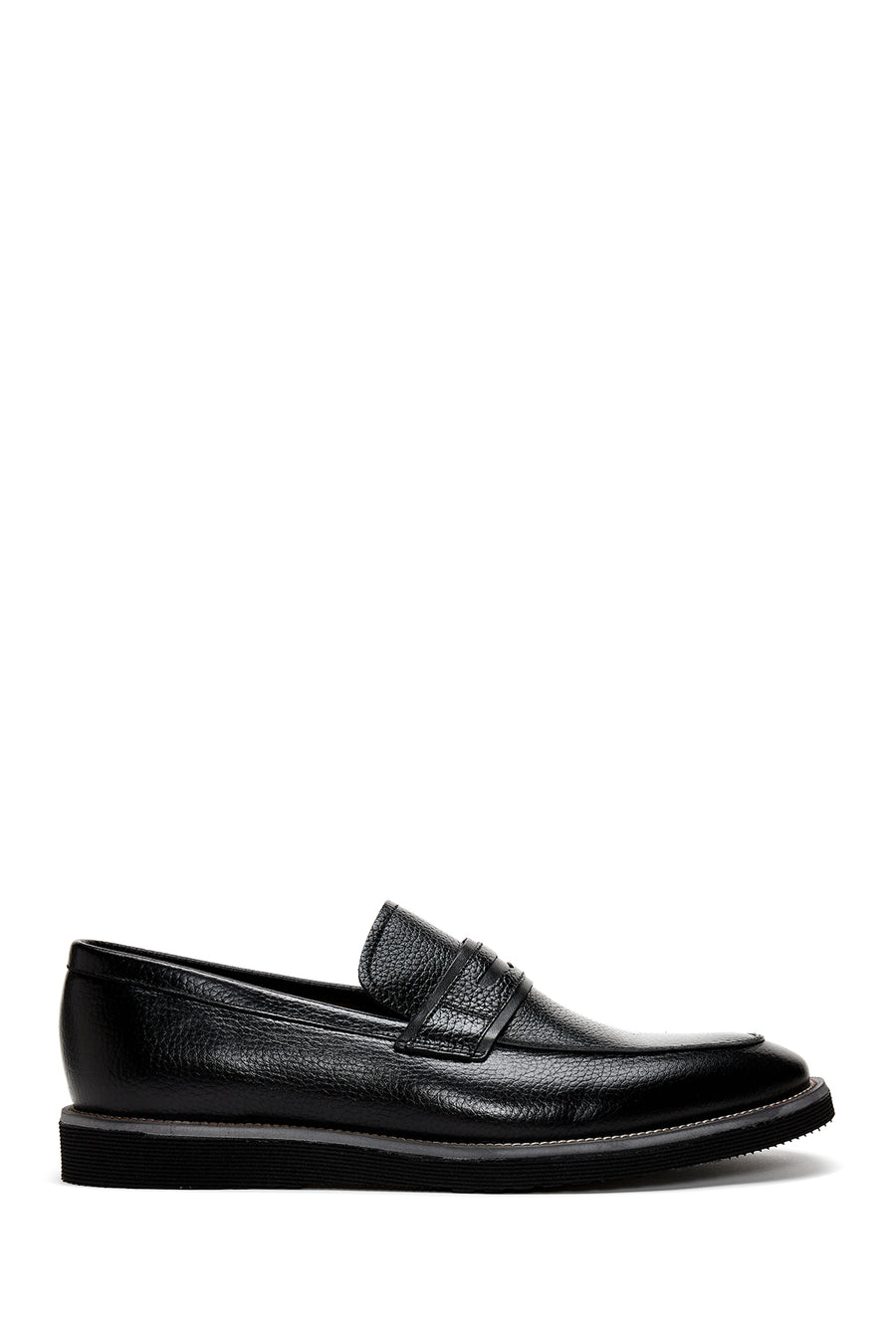 Men's Black Leather Casual Loafer 22SFD6054FT | Derimod