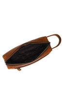 Male Tan Leather Mini Handbag | Derimod