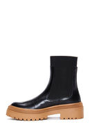 Women's Black Leather Chelsea Boots | Derimod