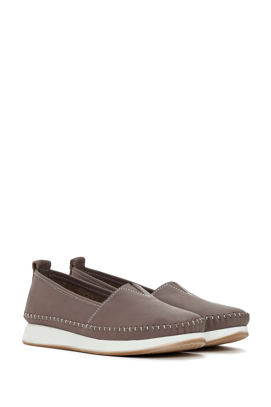 Women's Mink Thick-Soled Leather Comfort Loafer