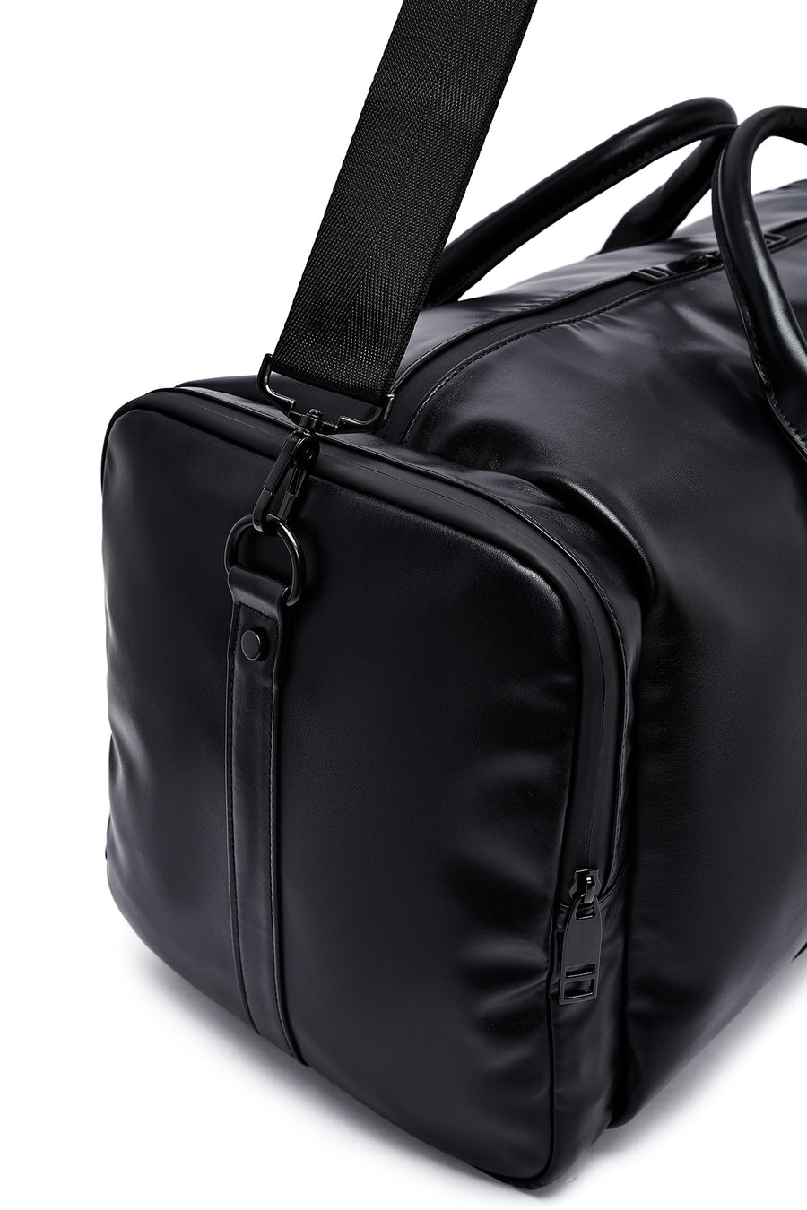 Men's Black Long Strap Travel Bag