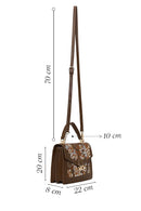 Woman Brown Long Strap Printed Shoulder Bag | Derimod