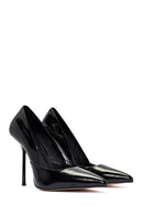 Women's Black High Thin Heel Leather Stiletto | Derimod
