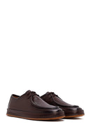 Male Brown Lace-up Leather Casual Shoes | Derimod