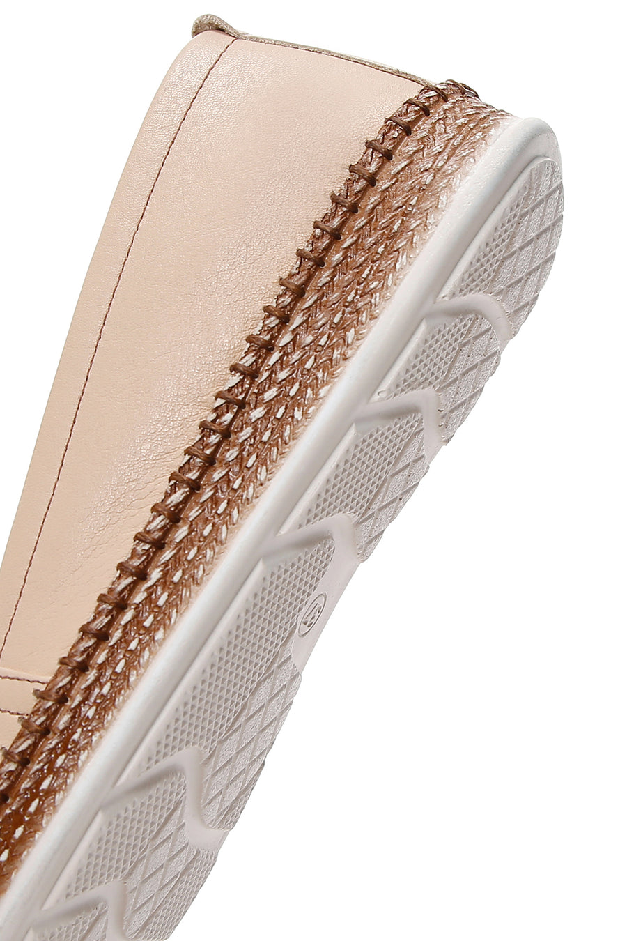 Women's Beige Leather Comfort Loafer