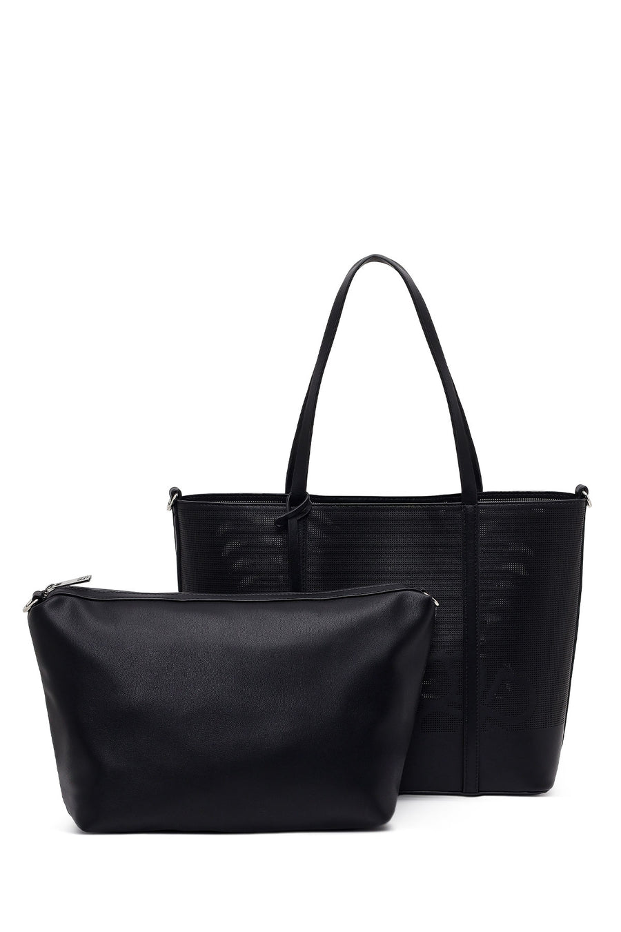 Woman Black Long-Strap Printed Shoulder Bag