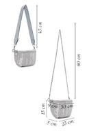 Women's Gray Long Strap Fabric Crossbody Bag | Derimod