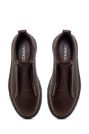 Male Brown Leather Sneaker | Derimod