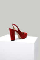Women's Red Leather Sandals | Derimod