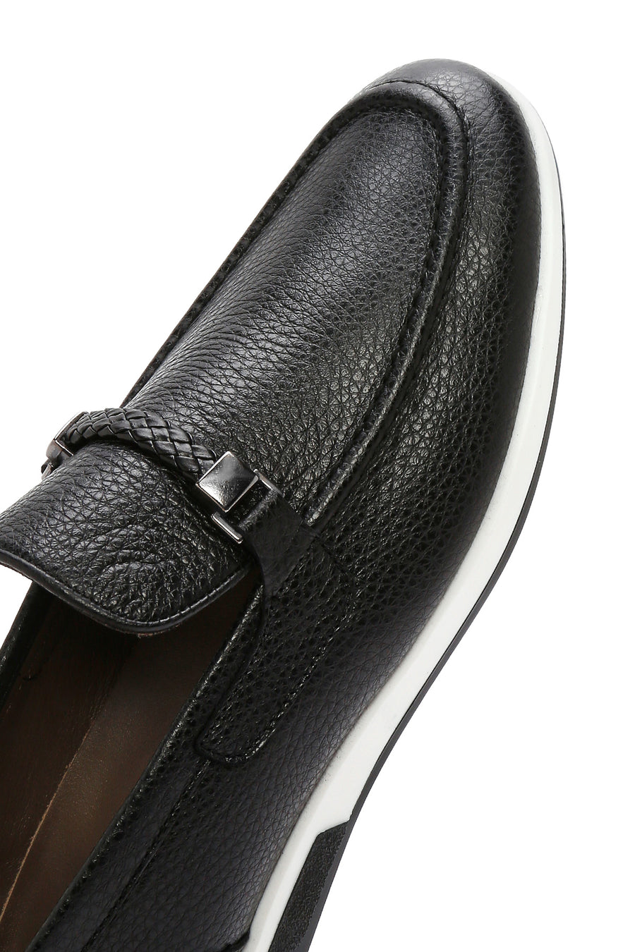 Men's Black Leather Casual Loafer