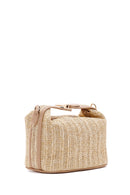 Women's Beige Long Strap Straw Shoulder Bag | Derimod
