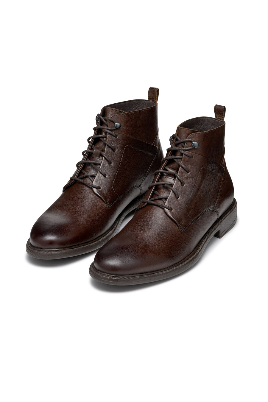 Geox Men's Brown Terence Lace-Up Leather Combat Boots