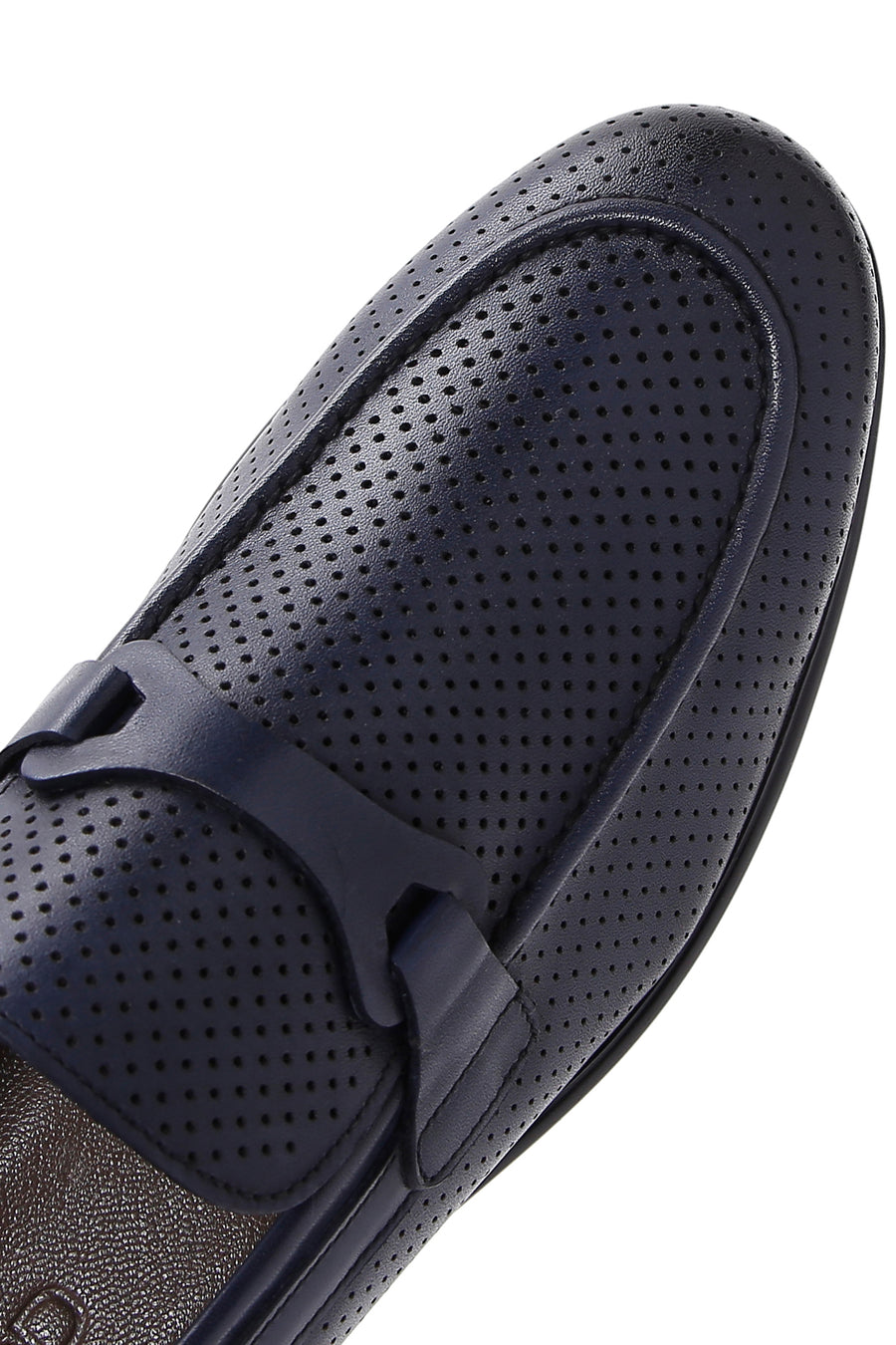 Erkek Lacivert Deri Klasik Loafer