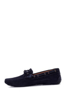 Erkek Lacivert Süet Deri Casual Loafer | Derimod