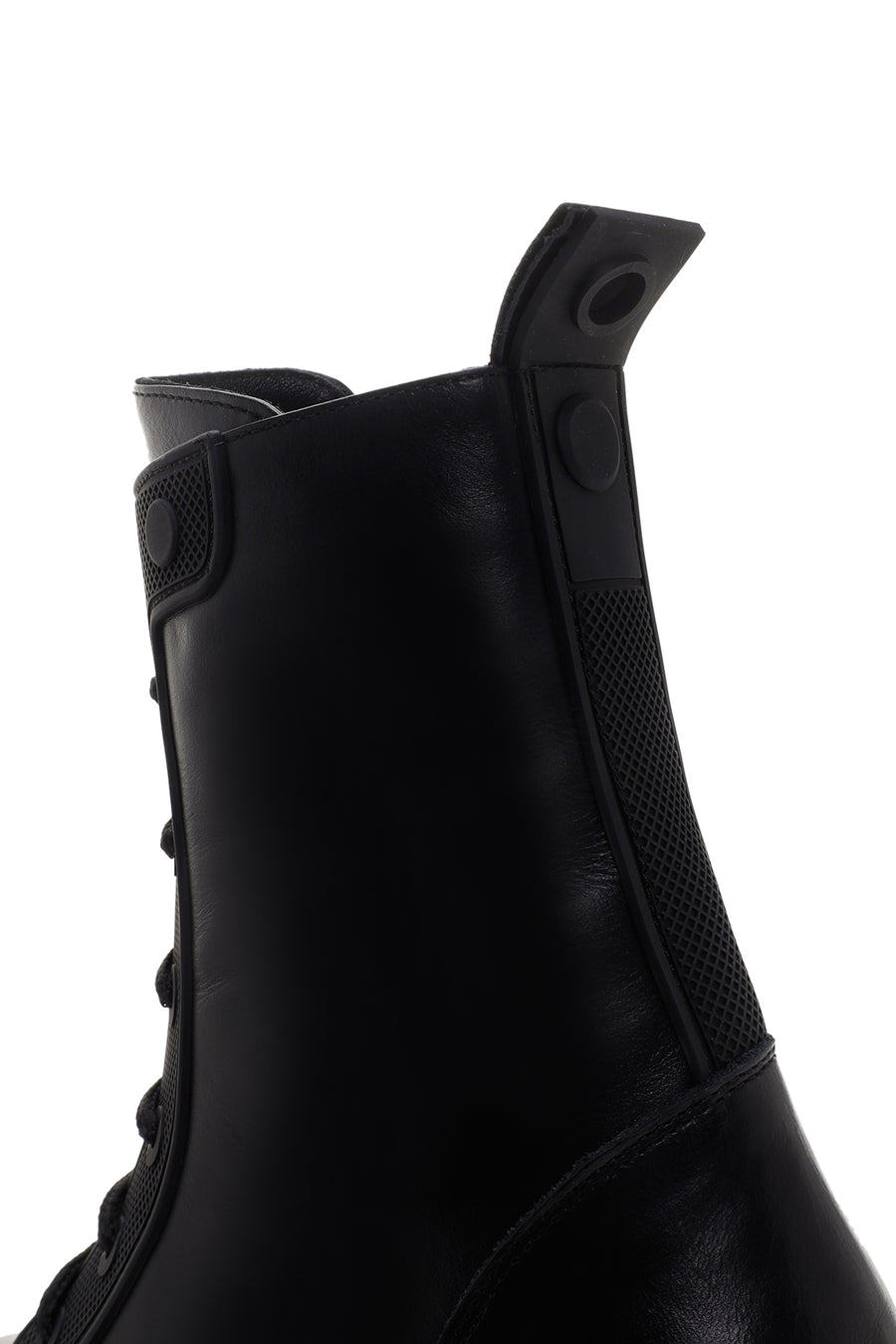 Women's Black Thick Soled Zippered Leather Boots