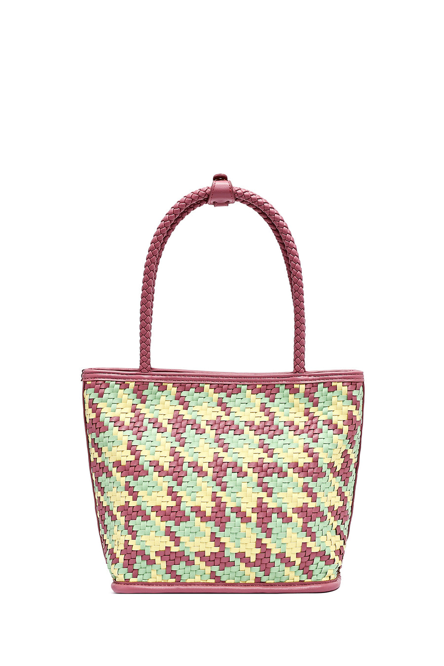 Women Pink Woven Shoulder Bag