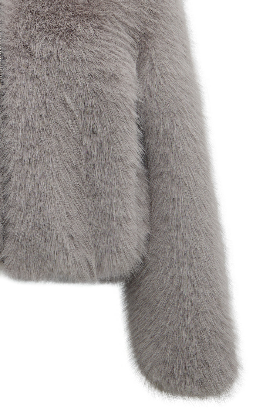 Dallas Women's Gray Shirt Collar Teddy Coat