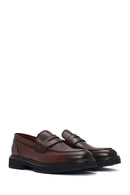 Erkek Kahverengi Deri Casual Loafer | Derimod
