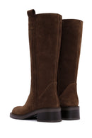 Women's Brown Suede Leather Boots | Derimod
