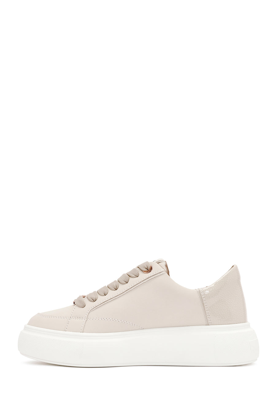 ACBC x Derimod Women's Cream Lace-Up Chunky Sole Sneakers