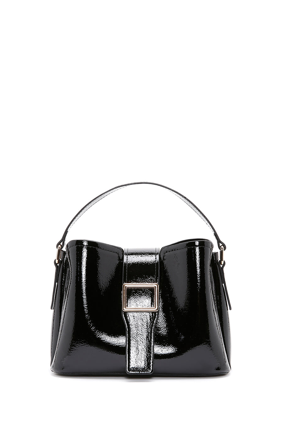 Women's Black Patent Leather Handbag