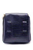 Women's Navy Blue Faux Leather Crossbody Bag | Derimod