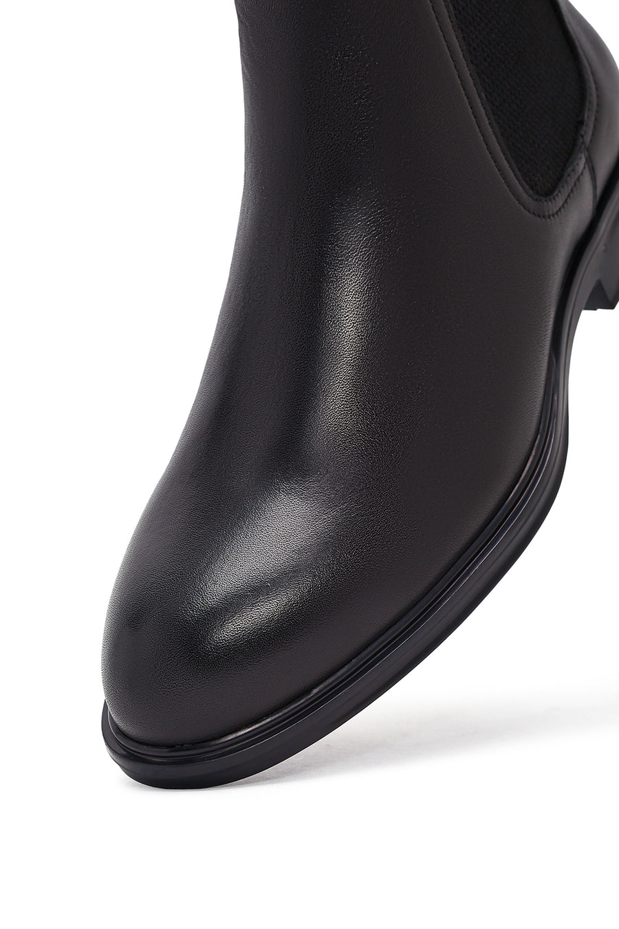 Male Black Leather Chelsea Boots