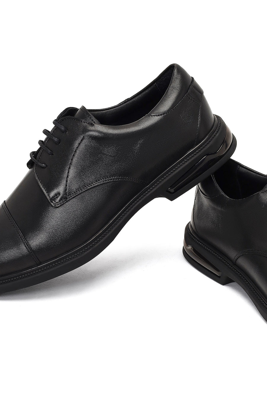 Men's Black Lace-up Leather Casual Shoes