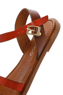 Women's Multicolored Leather Bodrum Sandals | Derimod