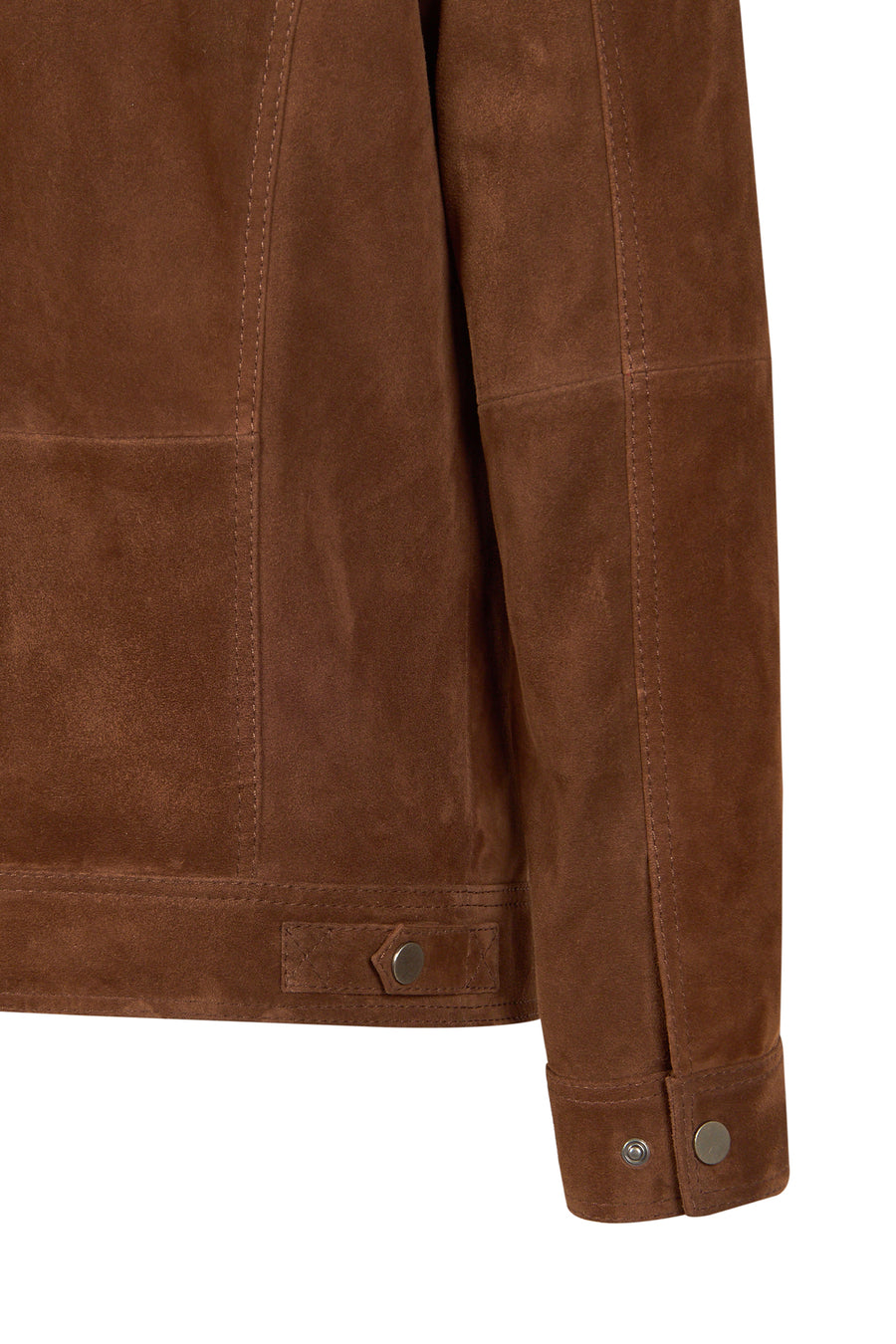 Wade Erkek Kahverengi Slim-Fit Süet Deri Ceket