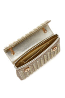 Women's Gold Chain Strap Embellished Evening Bag | Derimod