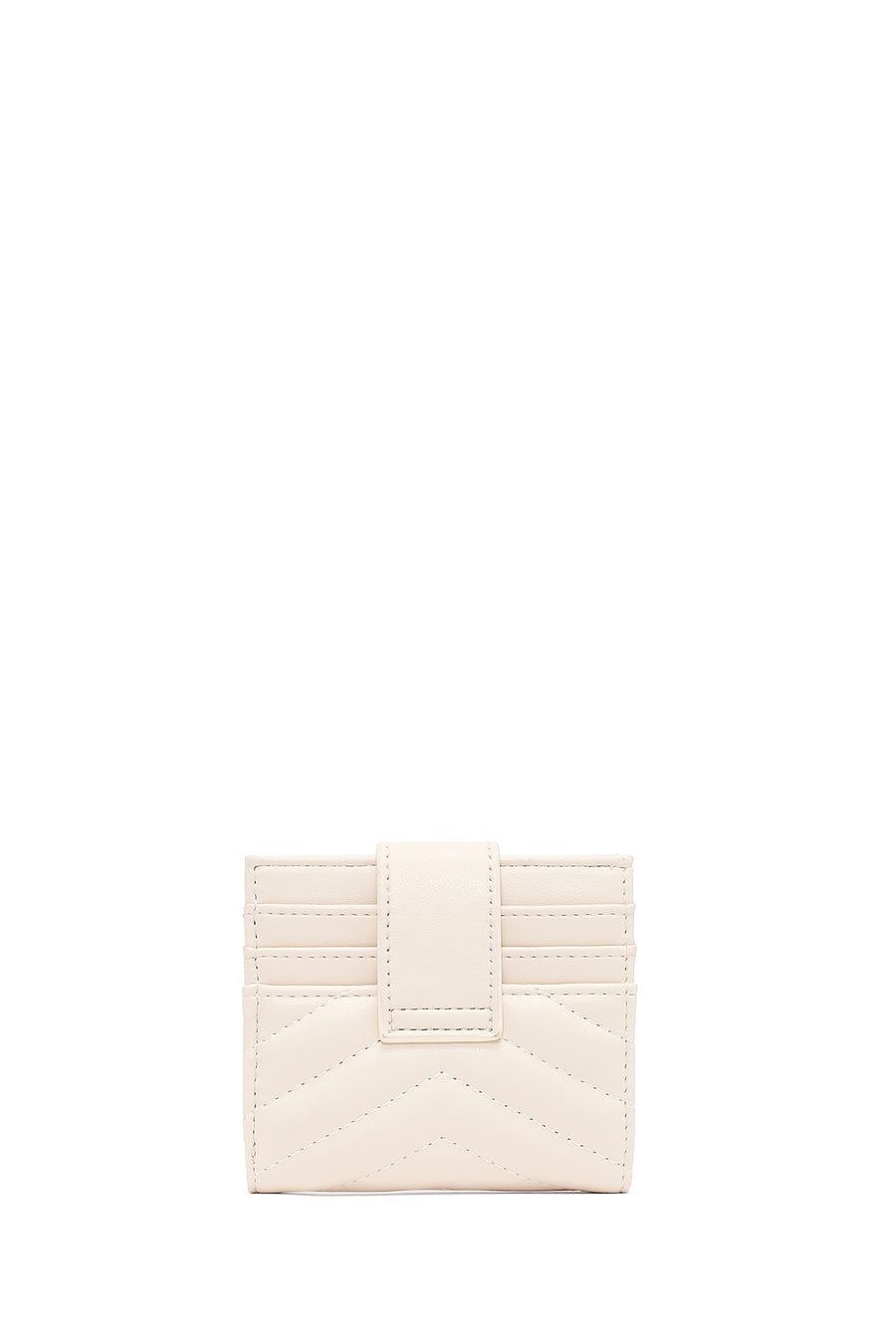 Woman Cream Quilted Card Holder