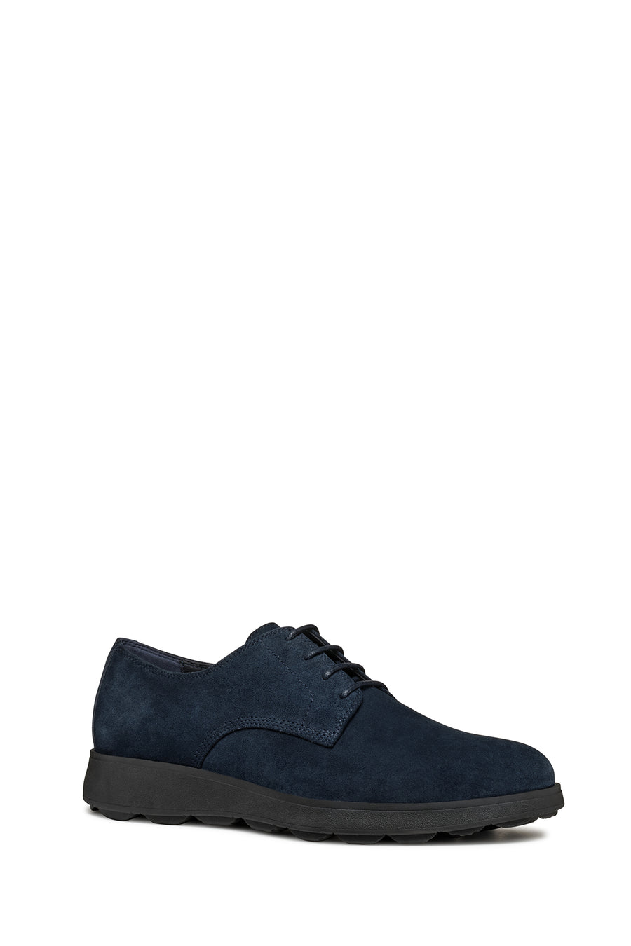 Geox Men's Navy Blue Spherica Ec10 Lace-Up Suede Leather Casual Shoes
