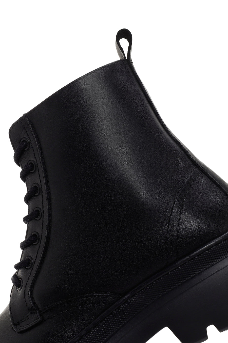 Men's Black Zippered Casual Leather Boots