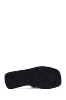 Women's Black Stone Jelly Slippers | Derimod