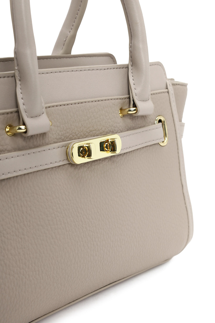 Woman Beige Long-Strap Classic Shoulder Bag