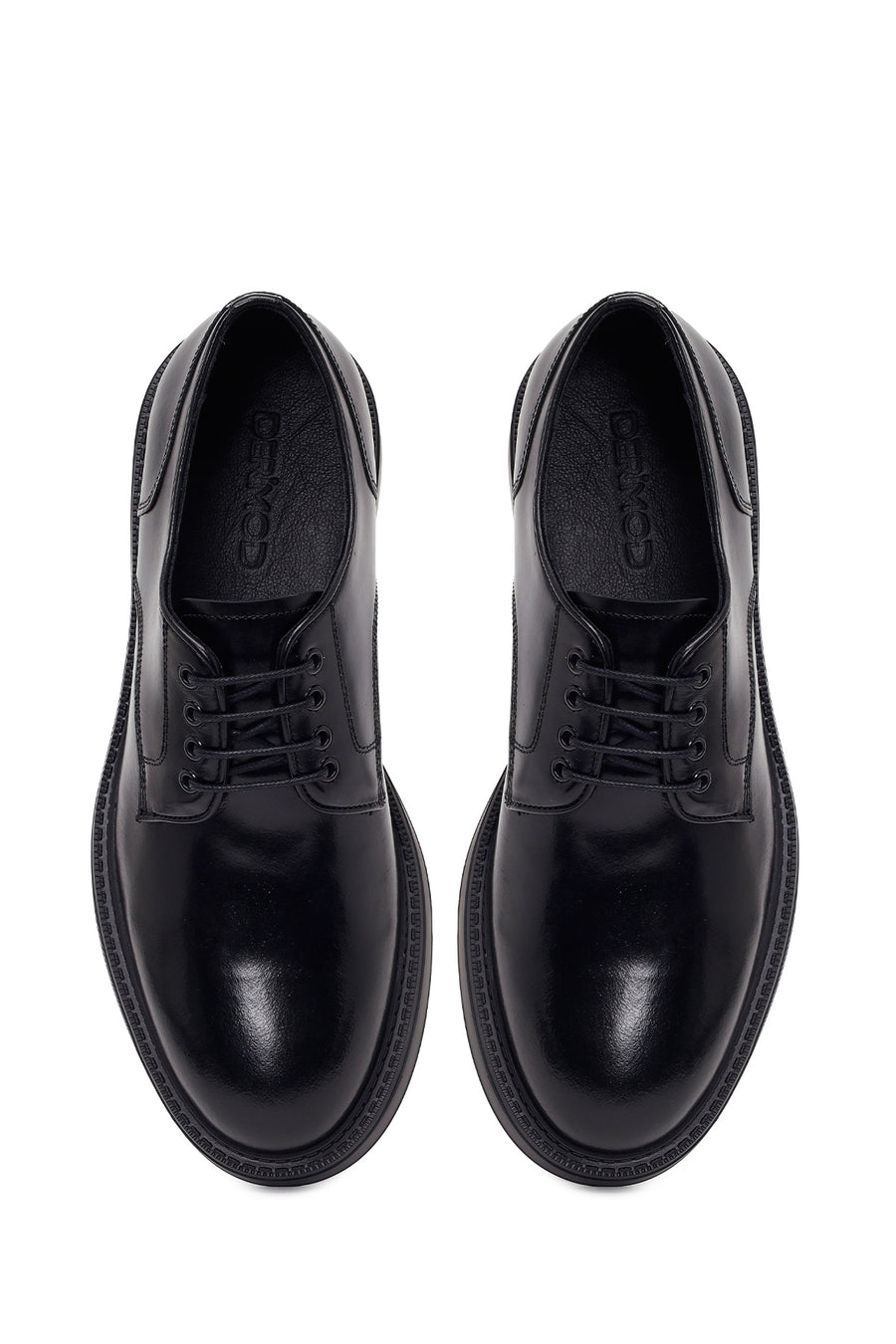 Male Black Lace-up Leather Casual Shoes