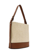 Women's Beige Straw Shoulder Bag | Derimod