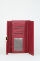 Women's Burgundy Faux Leather Wallet | Derimod