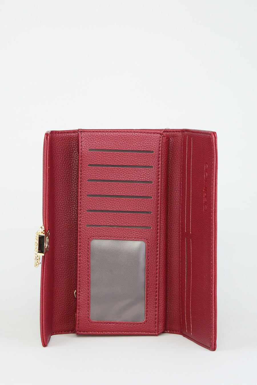Women's Burgundy Faux Leather Wallet