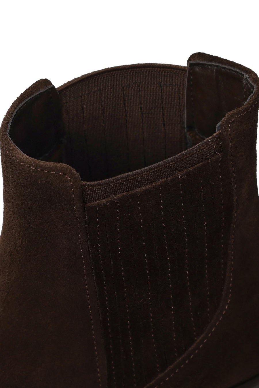 Woman Brown Chunky-Heeled Suede Chelsea Boots